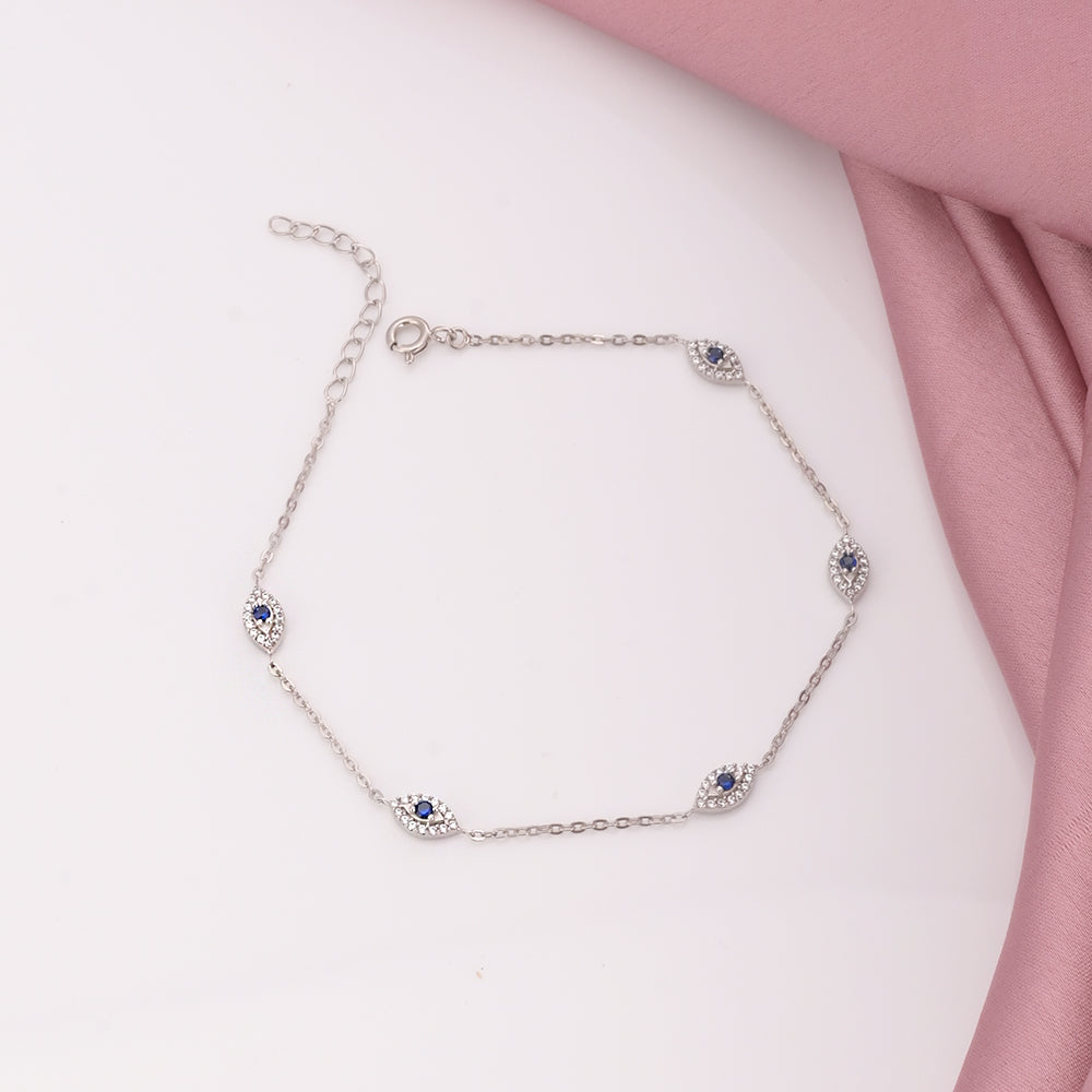 Evil Eye Anklets | Pure 925 Silver