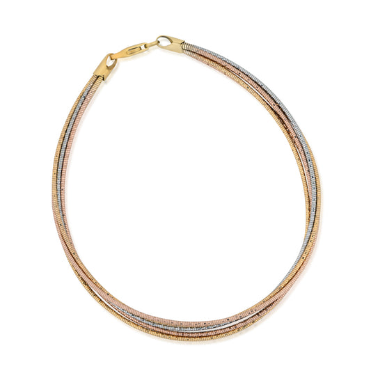 Triple Tone Muti Strand Anklets
