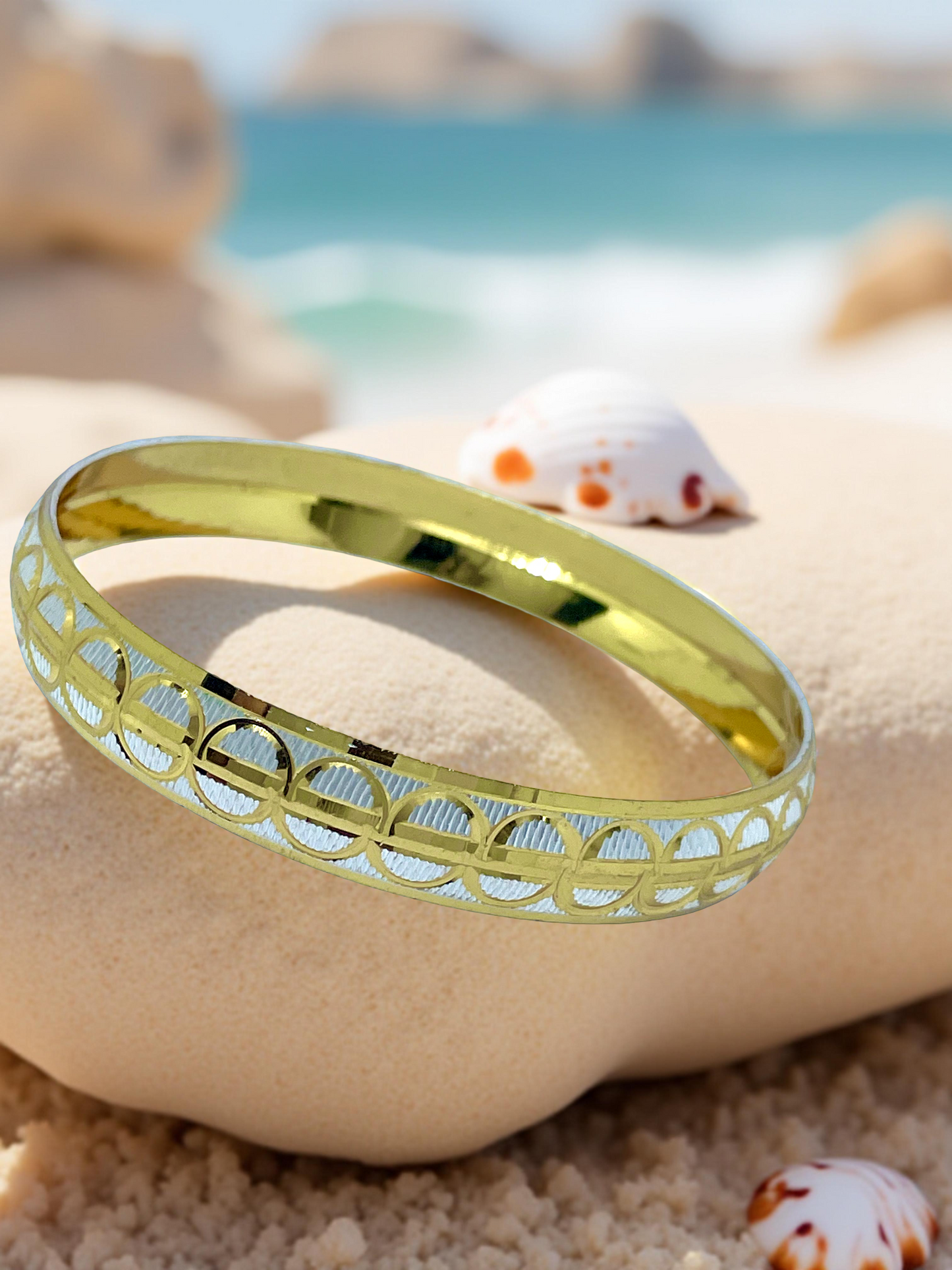 Helix Band Kada | 22 Kt Gold Plated