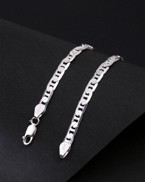 Cut Solid Flat Mariner Link Chain | 925 Pure Silver