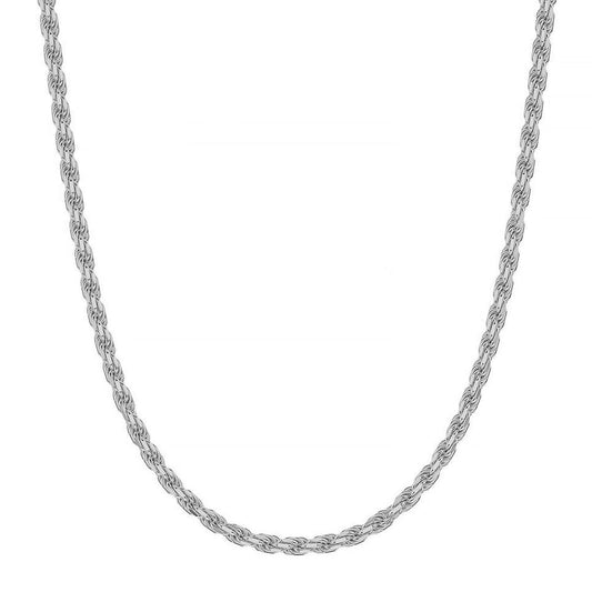 Diamond Cut Twisted Braided Rope Chain | 925 Pure Silver