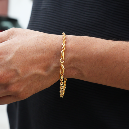 Disco Rope Bracelet (18K Gold Plating) - 3.5 MM