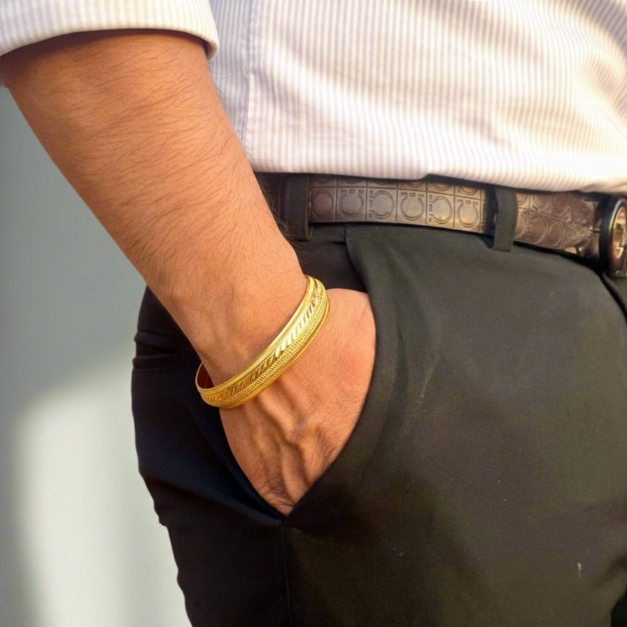 Matte Leaf Men's Kada