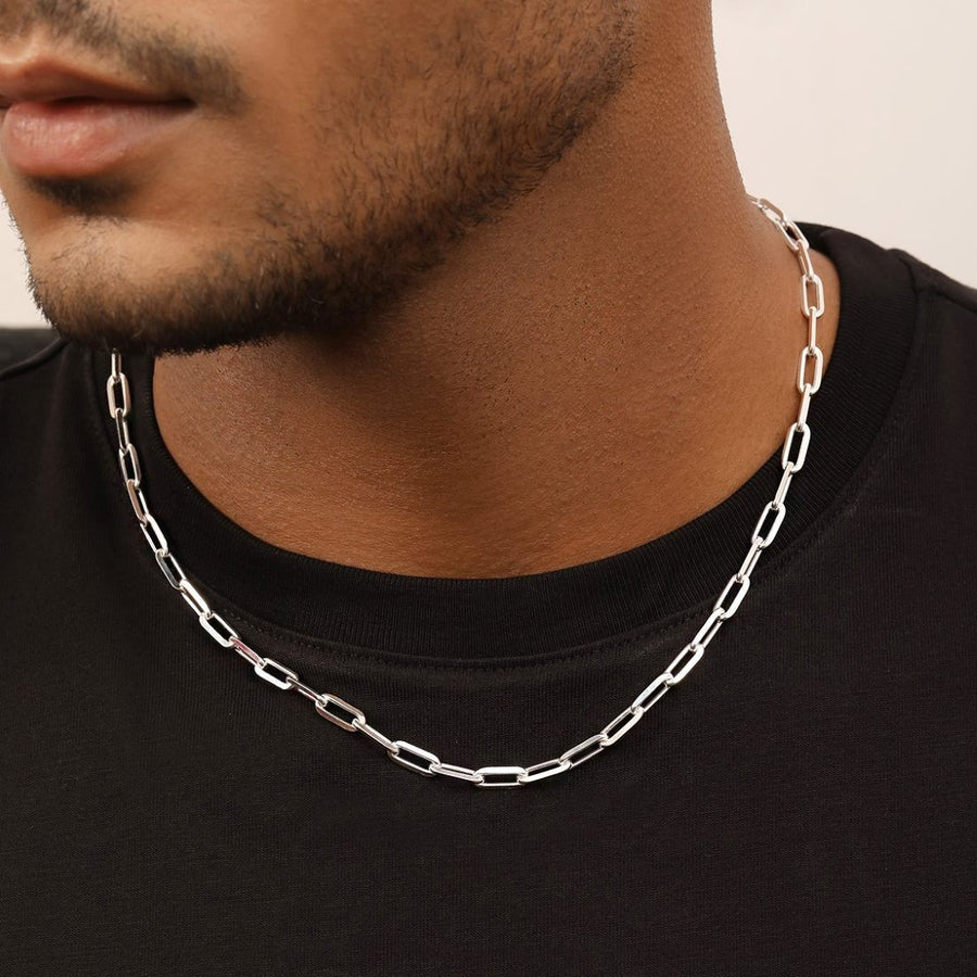 Mens Masculinity Silver Link Chain