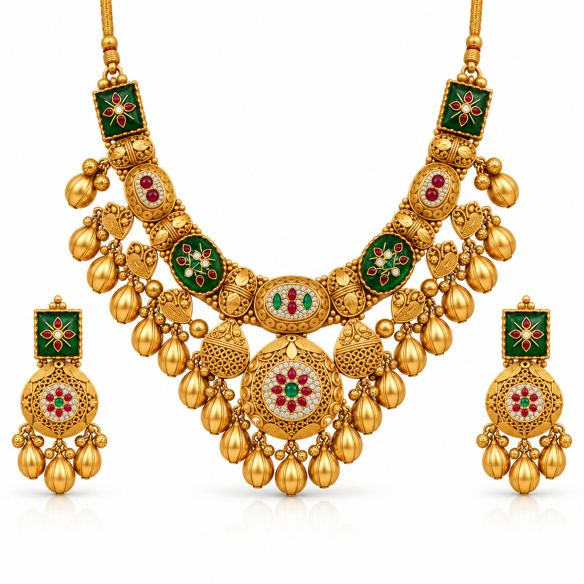 Ornate Temple Set | 925 Sterling Silver