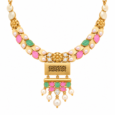 Rajwada Meenakari Necklace | 925 Sterling Silver