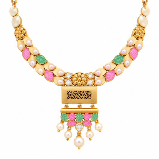 Rajwada Meenakari Necklace | 925 Sterling Silver