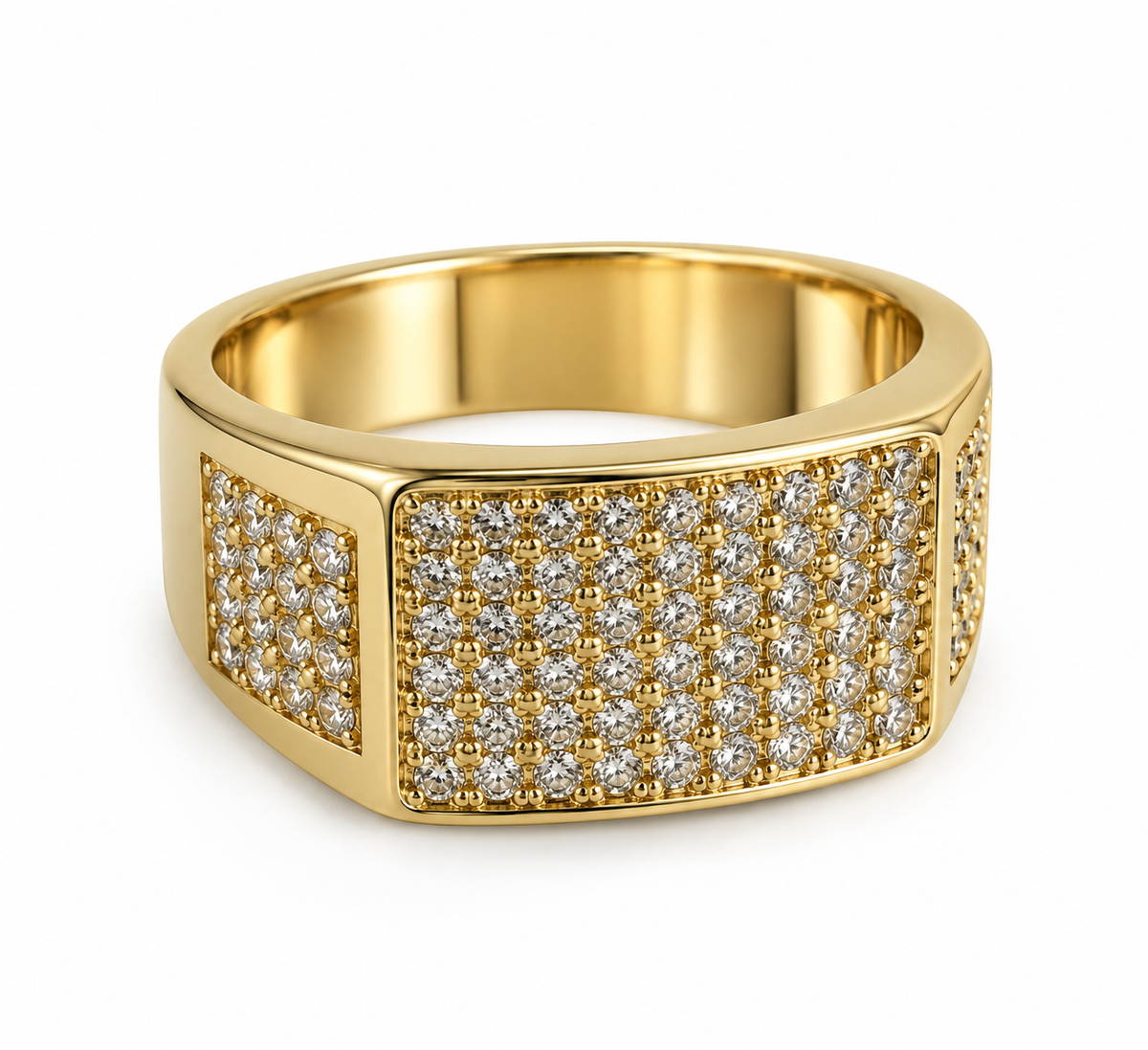 Pave Set Gold Statement Ring