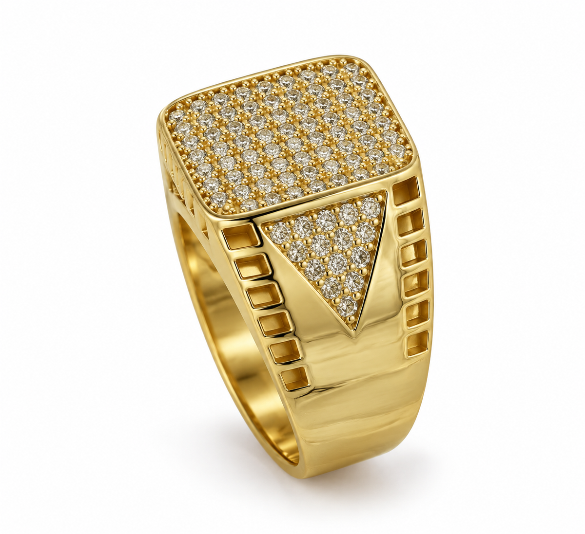 Geometric Diamond Ring