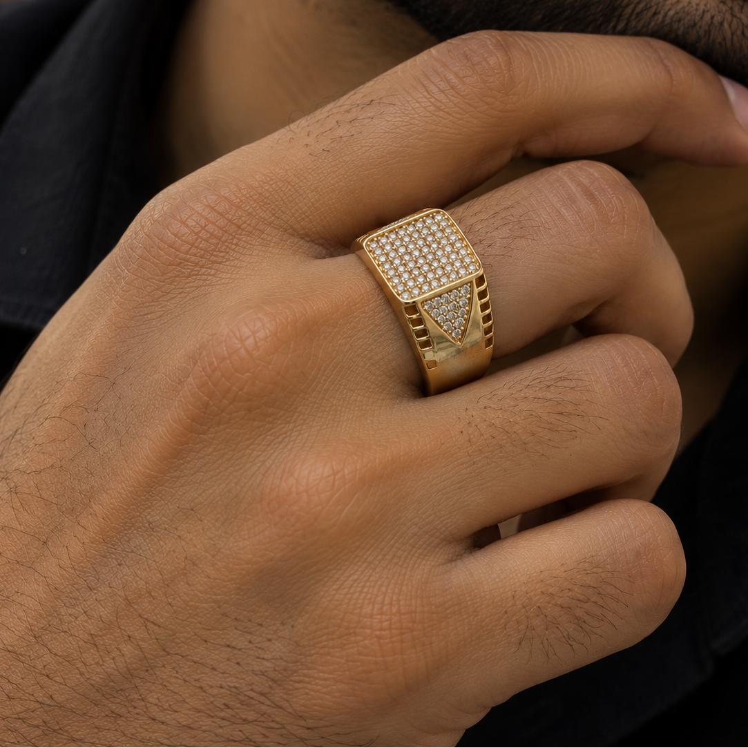 Geometric Diamond Ring