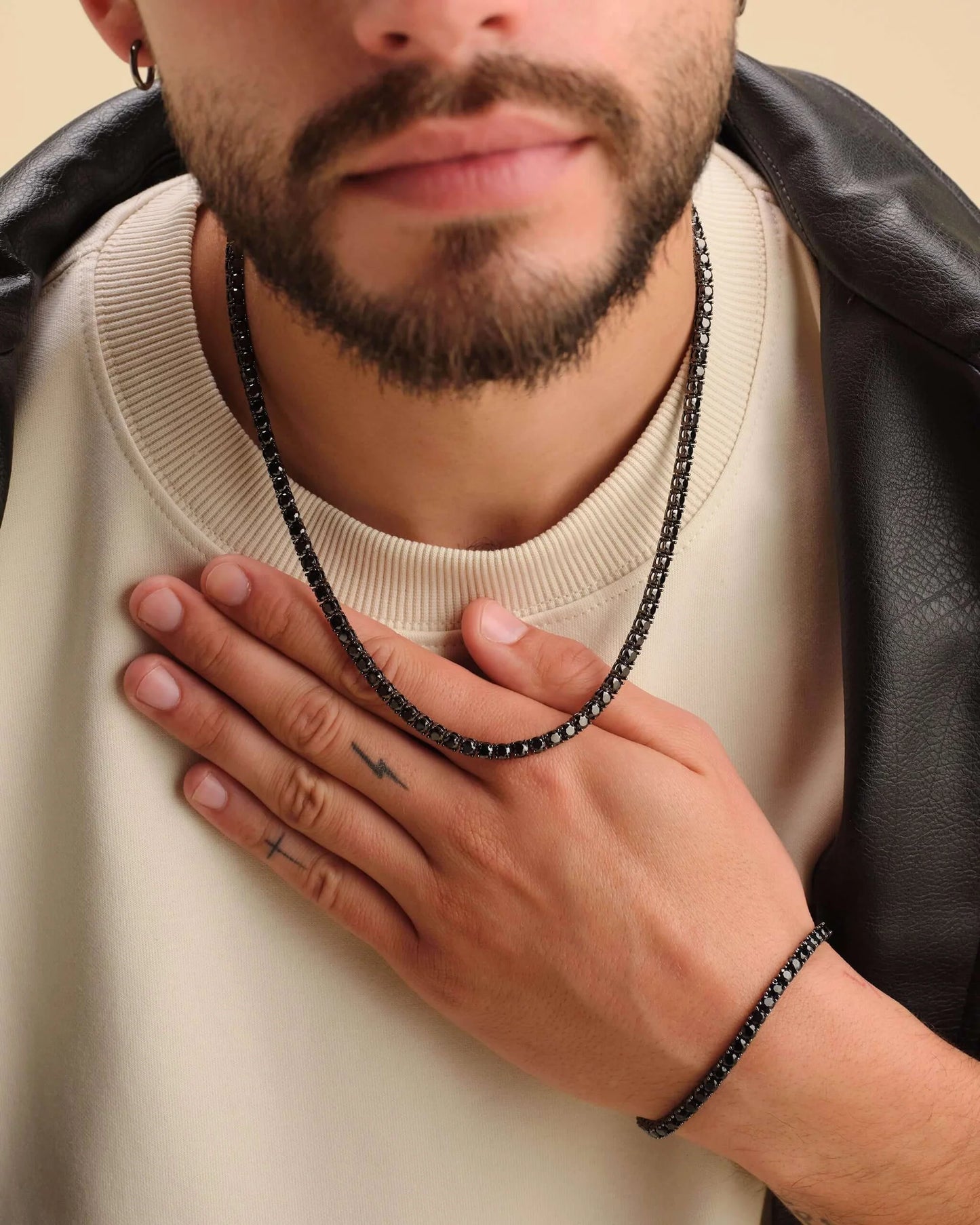Tennis Chain in Black