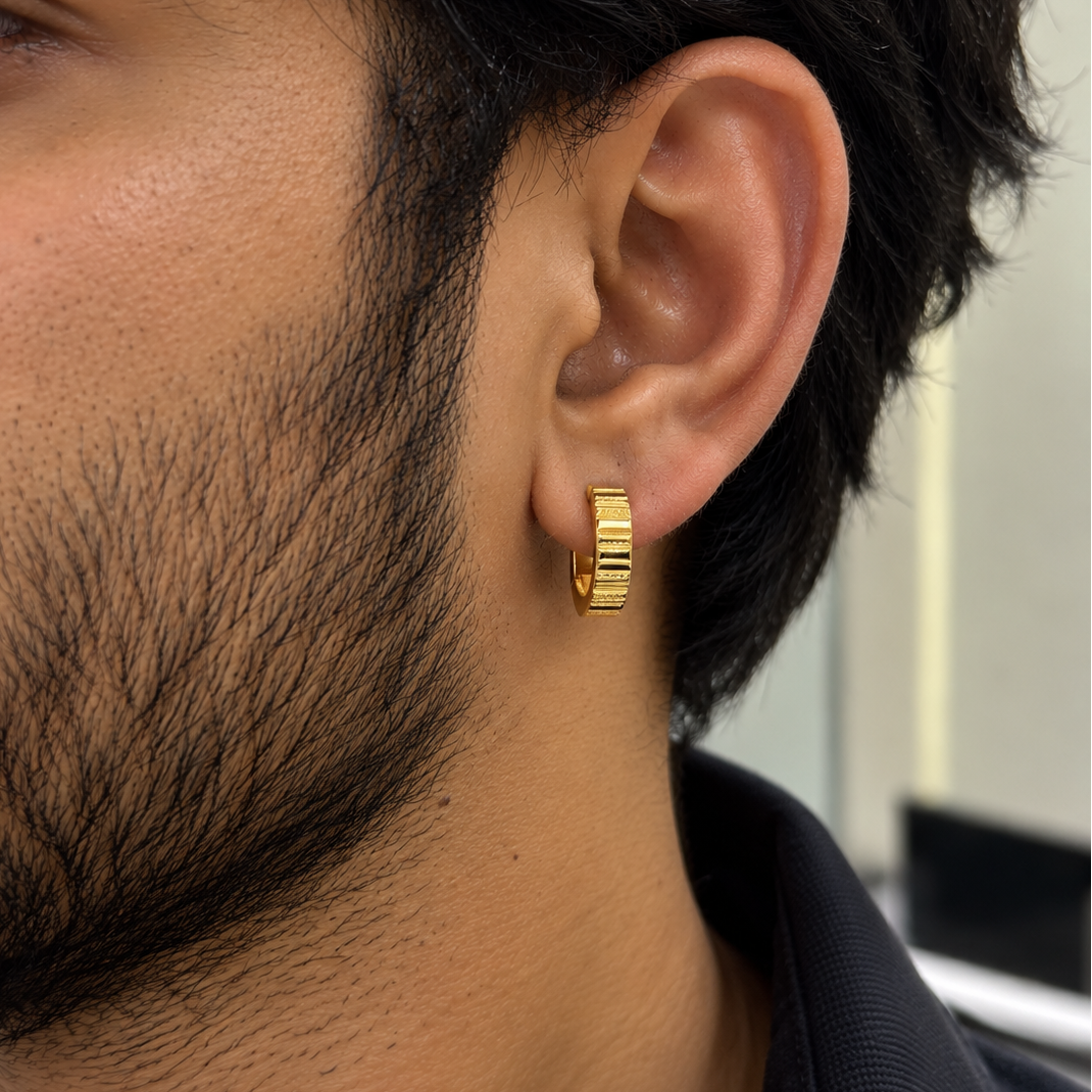 Textured Hoop Bali | Pair