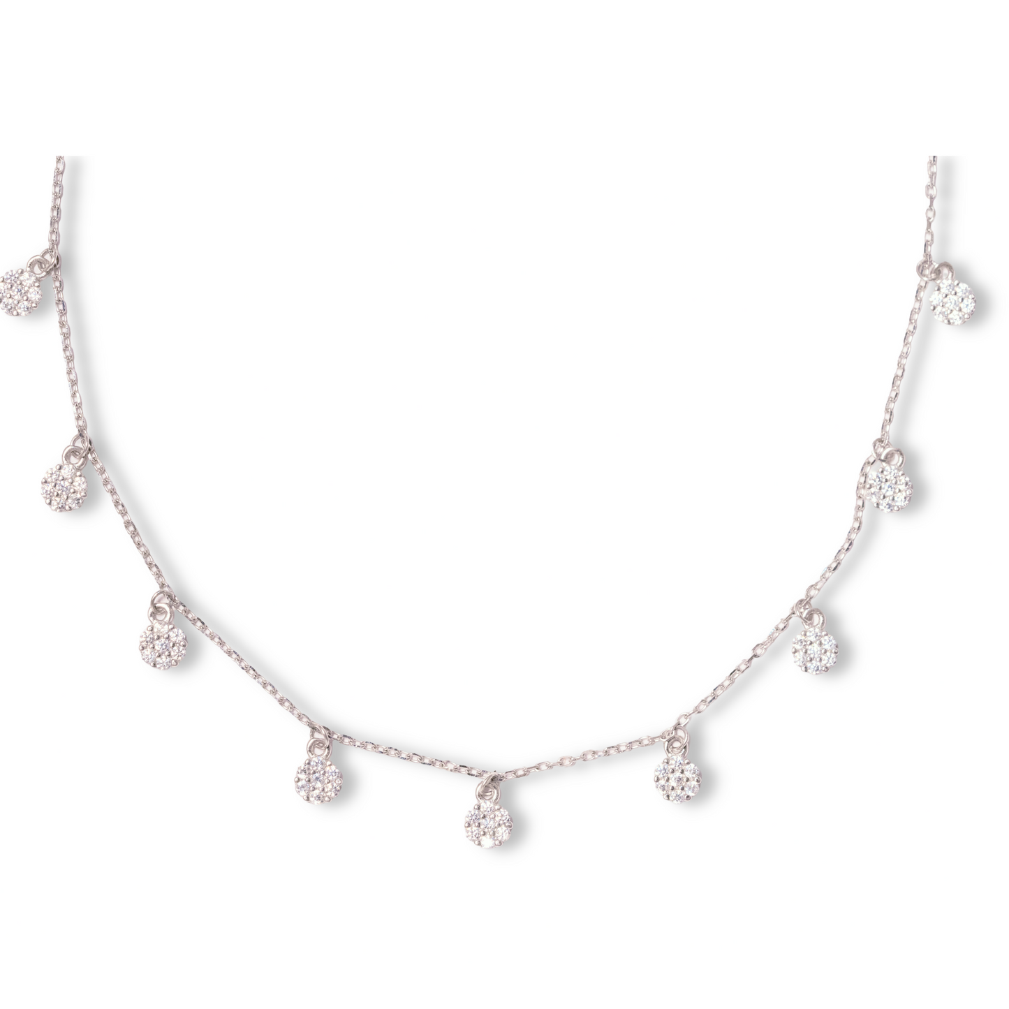 Silver Blossom Garland Necklace