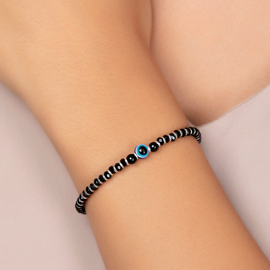 925 Pure Silver Evil Eye Bracelet