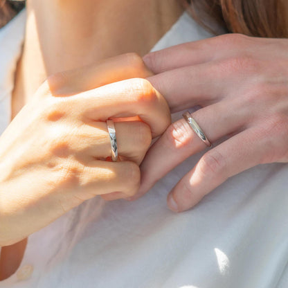 Love Reflection Ring | 925 Pure Silver | Set of 2