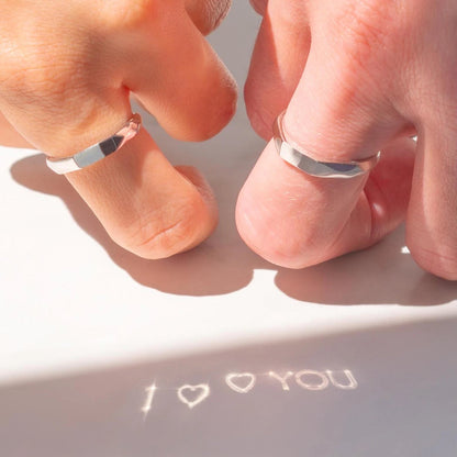 Love Reflection Ring | 925 Pure Silver | Set of 2