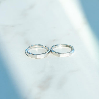 Love Reflection Ring | 925 Pure Silver | Set of 2