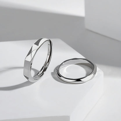 Love Reflection Ring | 925 Pure Silver | Set of 2