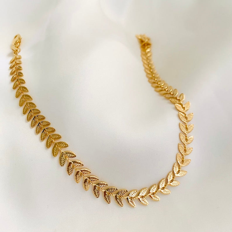Leaflet Gold Chain | 22 Kt Gold Plated