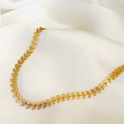 Leaflet Gold Chain | 22 Kt Gold Plated