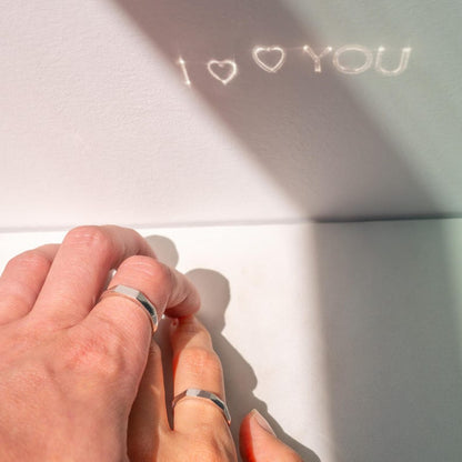 Love Reflection Ring | 925 Pure Silver | Set of 2