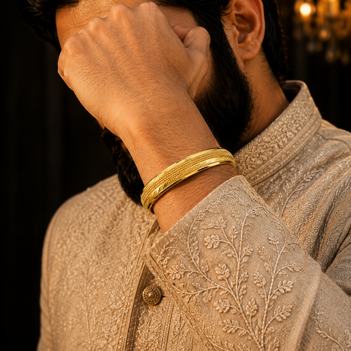 Matte Leaf Men's Kada