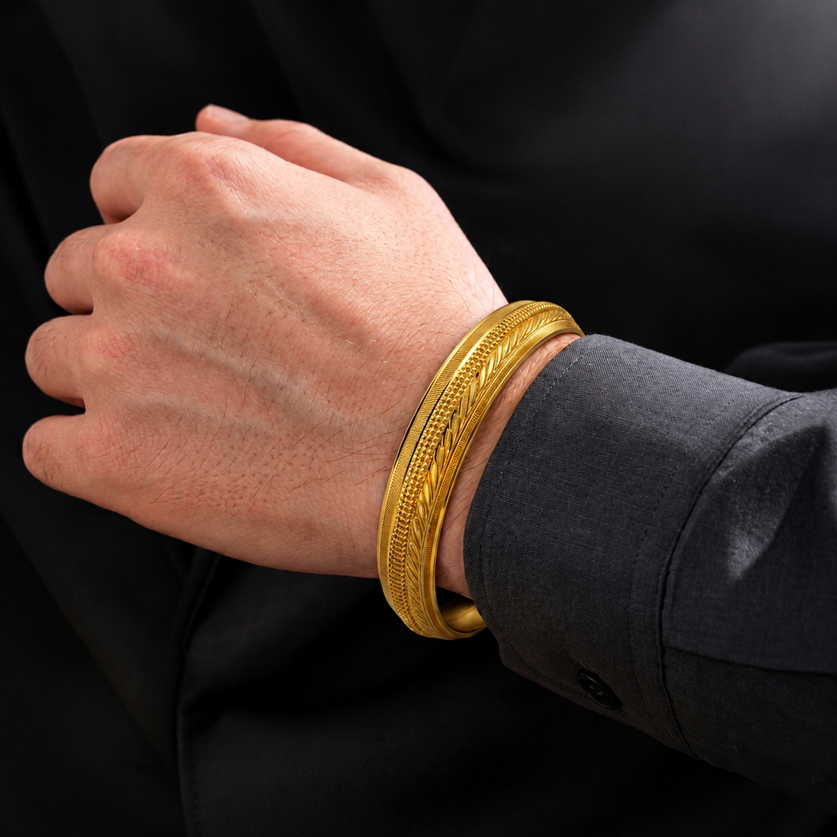 Matte Leaf Men's Kada