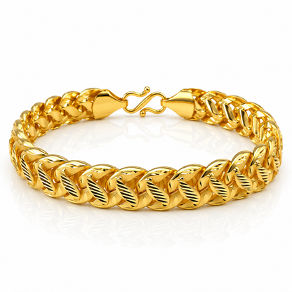 Pokal Bracelet Men | 22 Kt Gold Plated