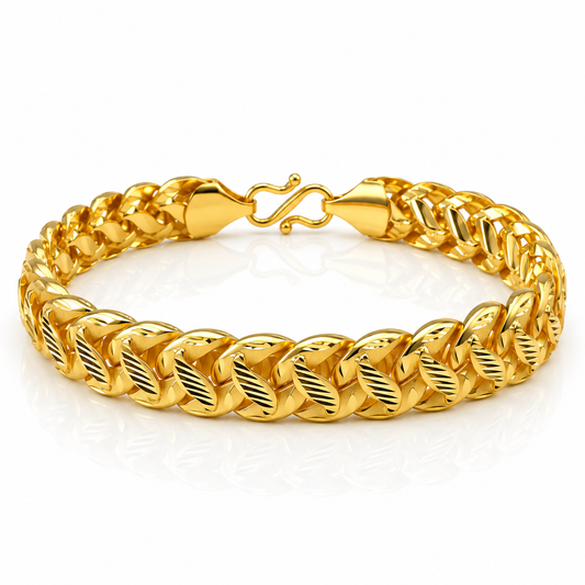 Pokal Bracelet Men | 22 Kt Gold Plated