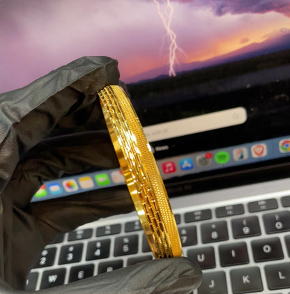 AuraBand Men's Kada | 22Kt Gold Plated