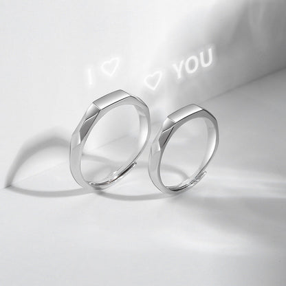 Love Reflection Ring | 925 Pure Silver | Set of 2